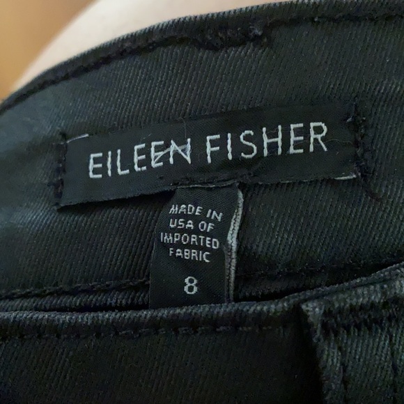 COPY - Eileen Fisher Wax Coated Jeans Organic Cotton 8 - Picture 7 of 8